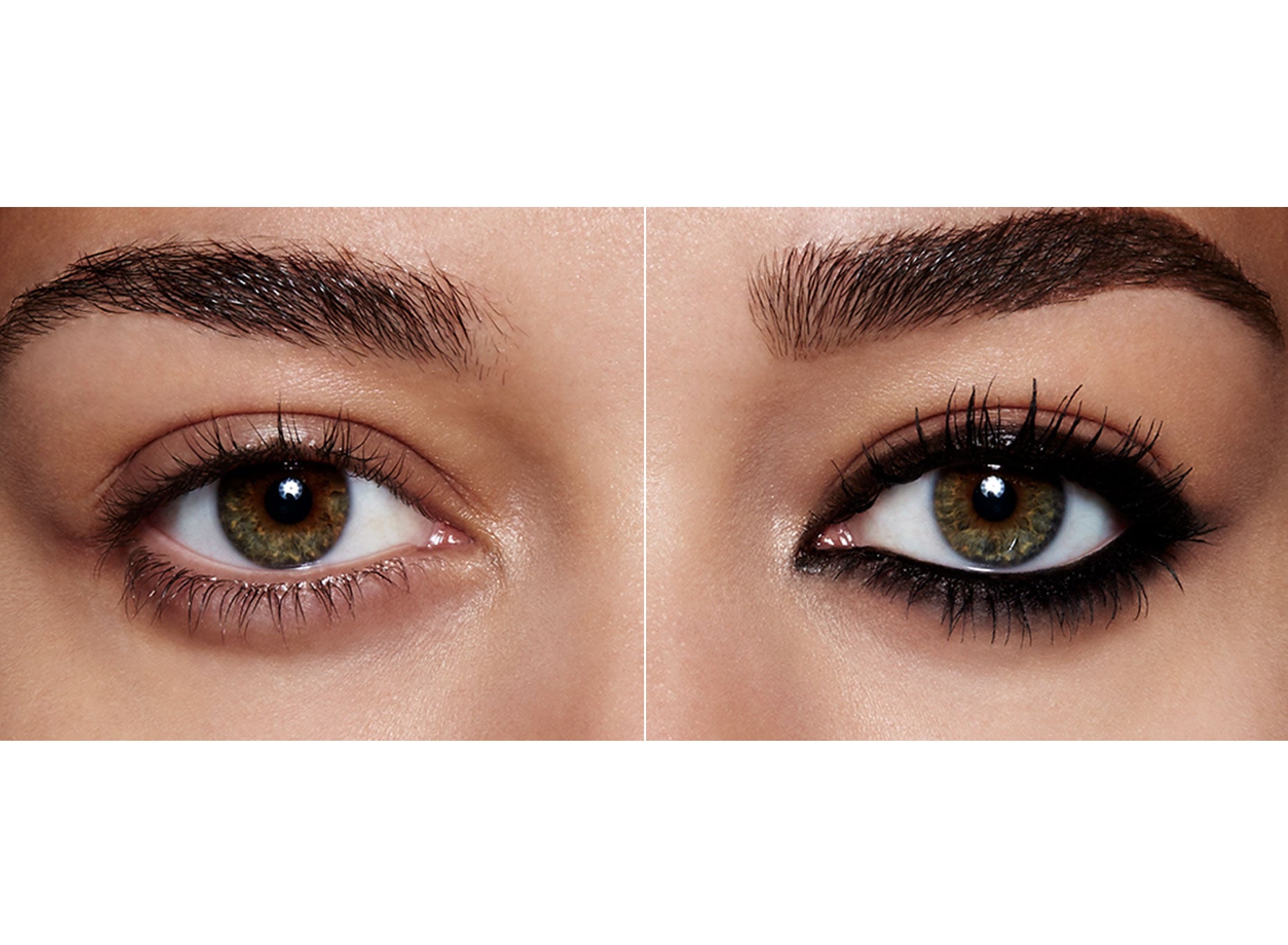 before and after using Lash Star Beauty kohl eyeliner pencile