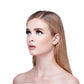 model wearing dramatic false lashes visionary lash 010 from lash star beauty